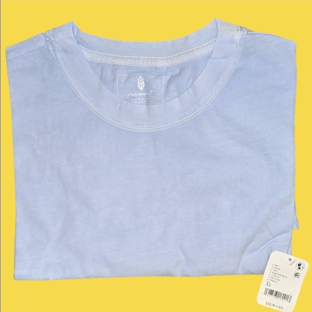 NWT Free People Inspire Tee | Baseline Blue | XS | Relaxed Performance Basic